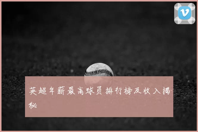 英超年薪最高球员排行榜及收入揭秘