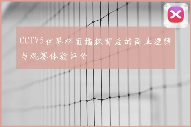 CCTV5世界杯直播权背后的商业逻辑与观赛体验评价