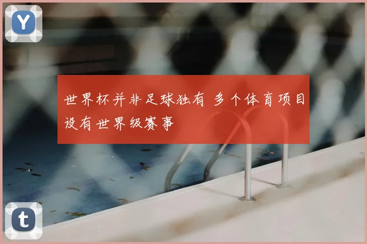 世界杯并非足球独有 多个体育项目设有世界级赛事